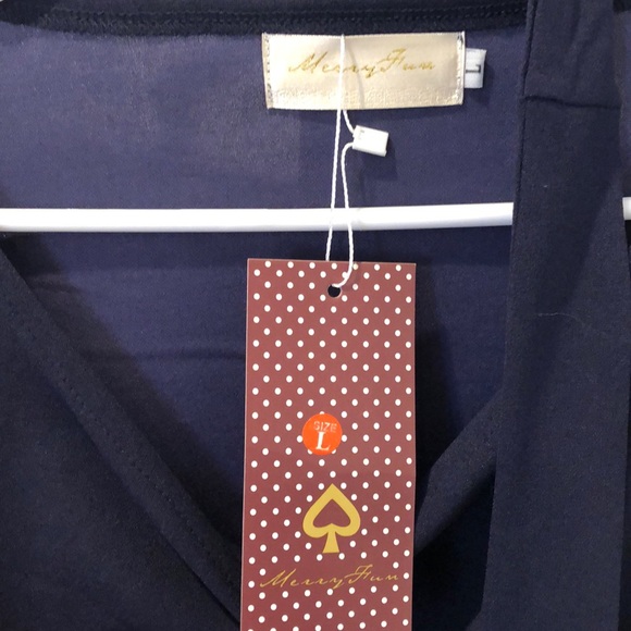 Navy Blue Form Fitting Dress - Picture 2 of 4